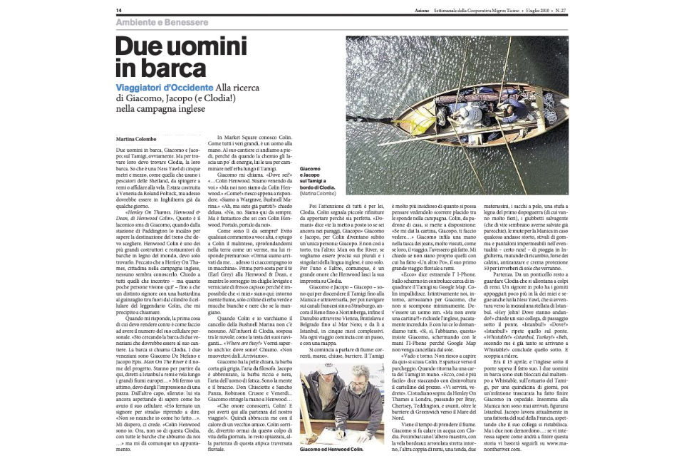 Due uomini in barca