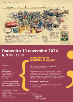 Laboratorio di scrittura di viaggio a Rovereto domenica 10 novembre 2024