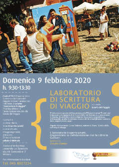 Locandina Laboratorio di scrittura di viaggio a Verona, Febbraio 2020
