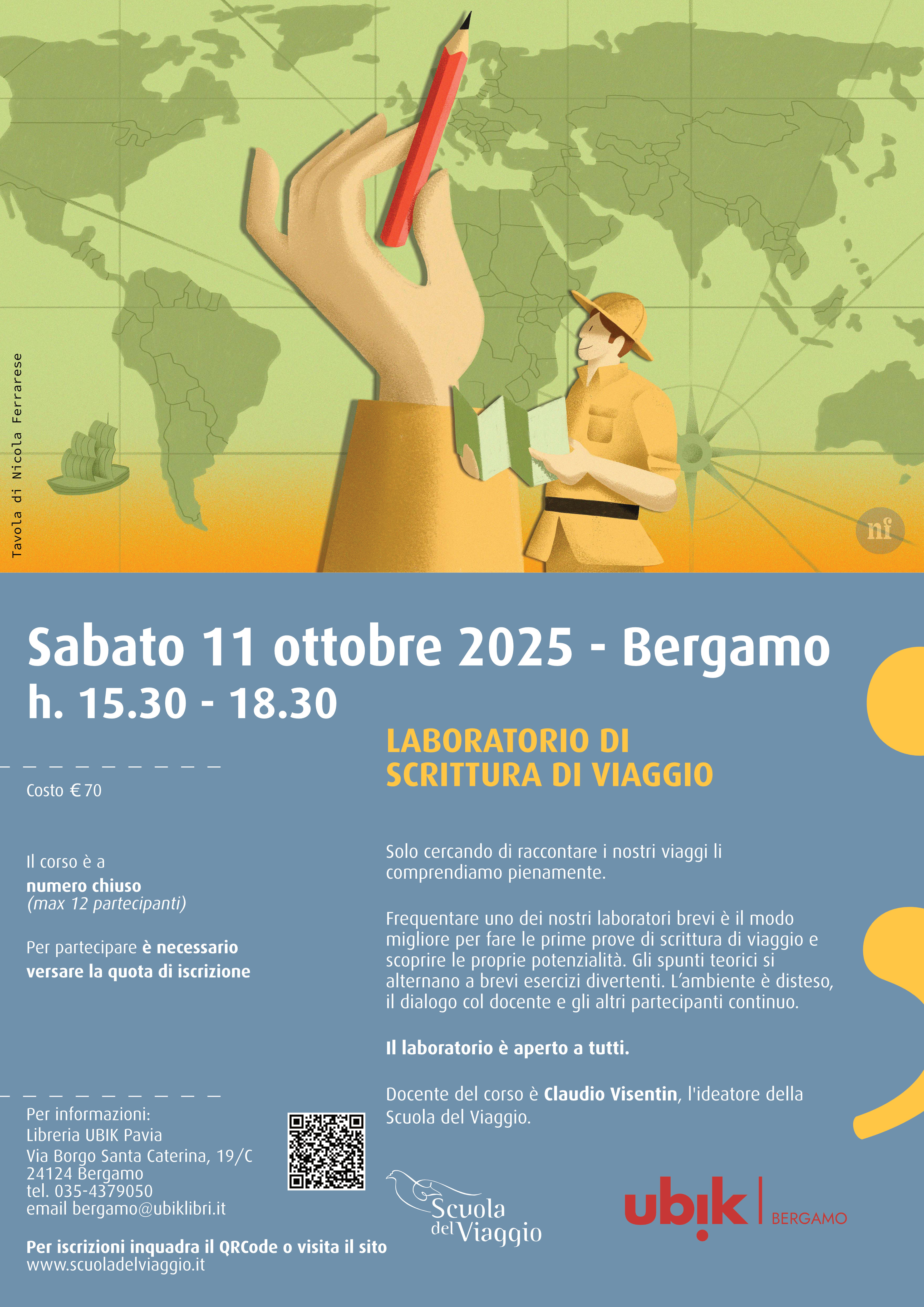 Laboratorio base di scrittura di viaggio - Sabato 11 ottobre 2025