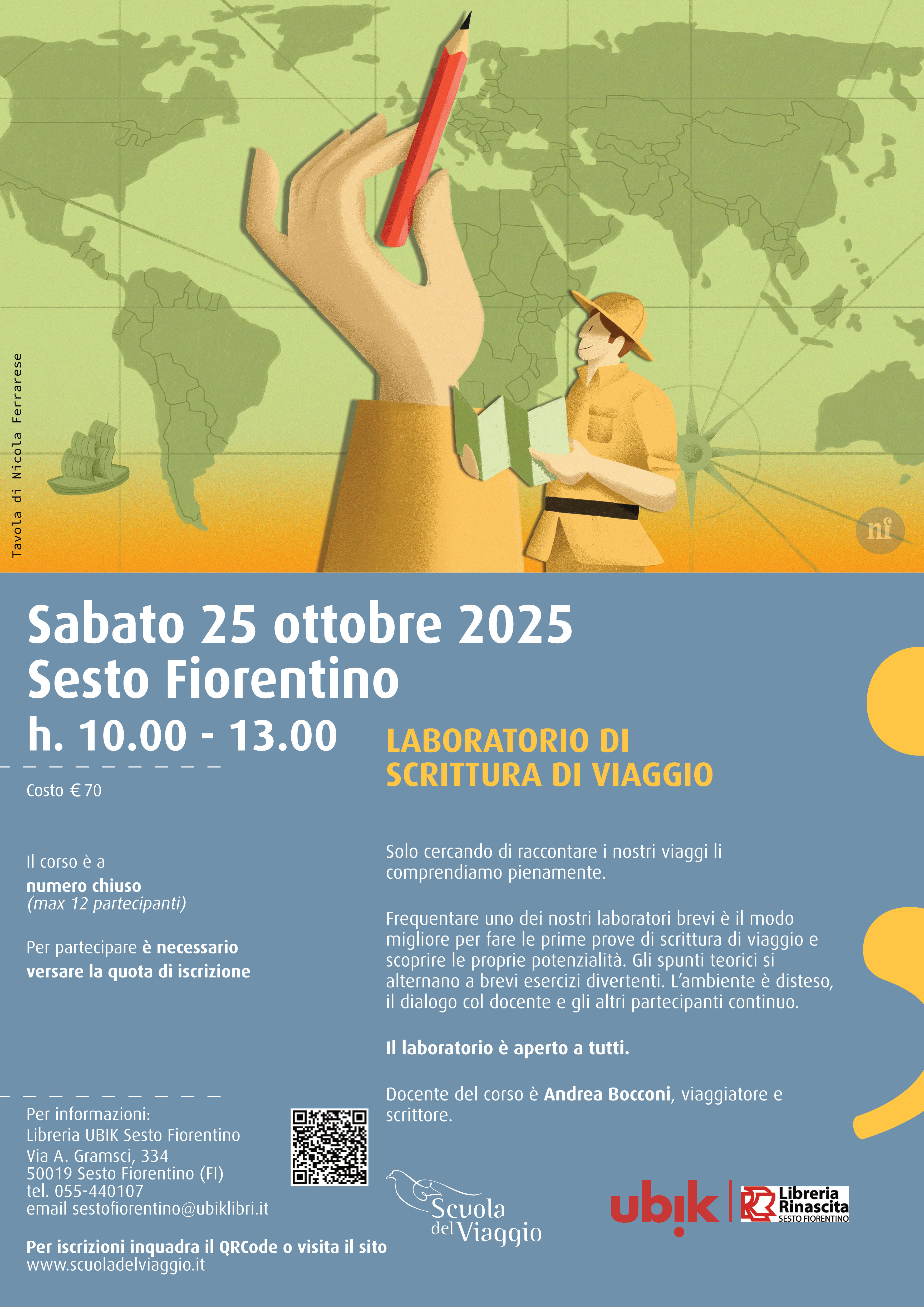 Laboratorio base di scrittura di viaggio - Sabato 25 ottobre 2025